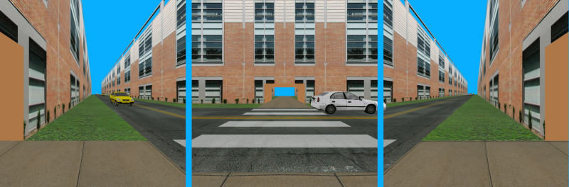 A traffic crosswalk using the Syzygy software.